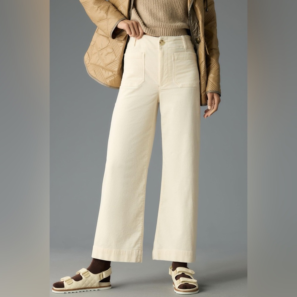 Anthropologie Colette Wide-Leg Cropped Pant by Maeve